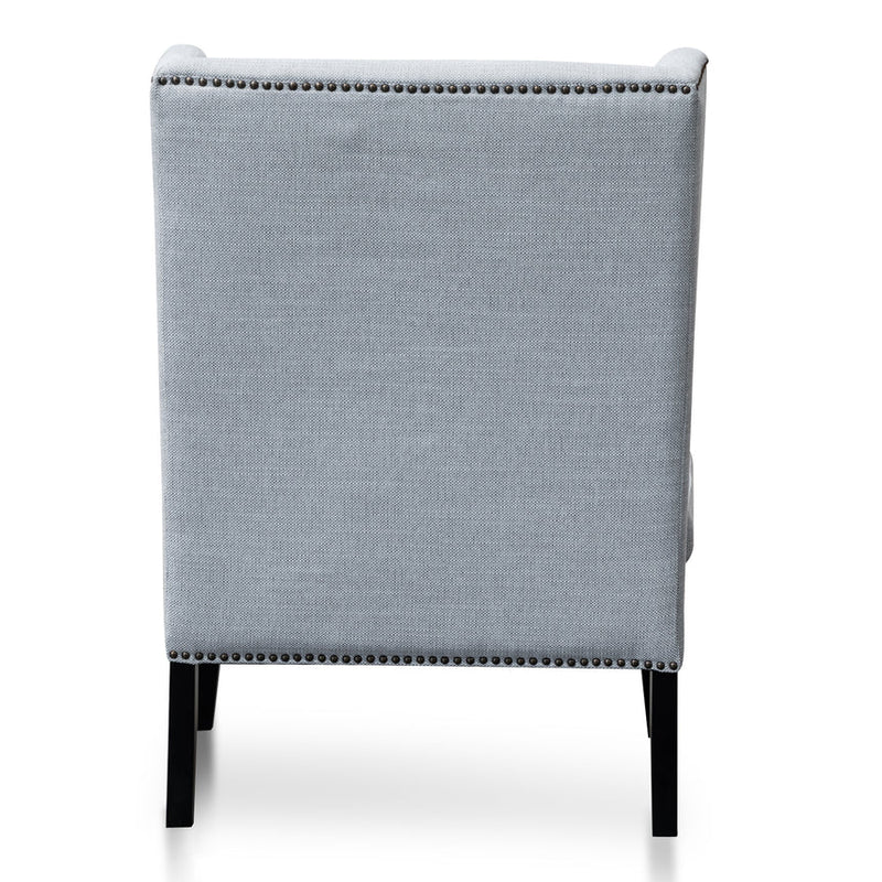 Velvet Lounge Wingback Chair in Light Texture Grey