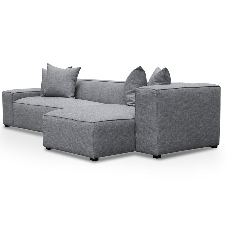 3 Seater Right Chaise Sofa - Graphite Grey