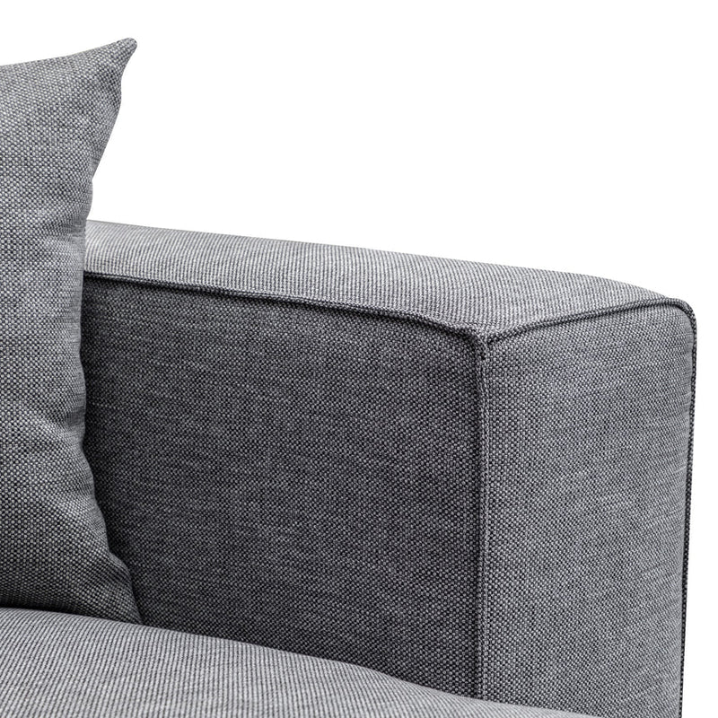 3 Seater Right Chaise Sofa - Graphite Grey