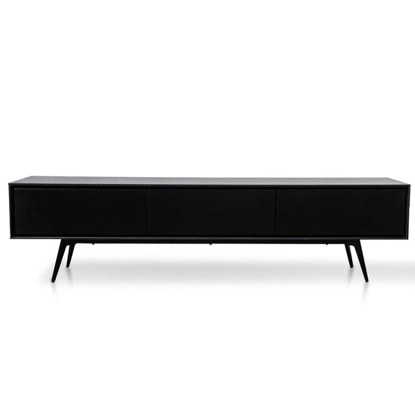 TV Unit With Black Matte Drawers - Black