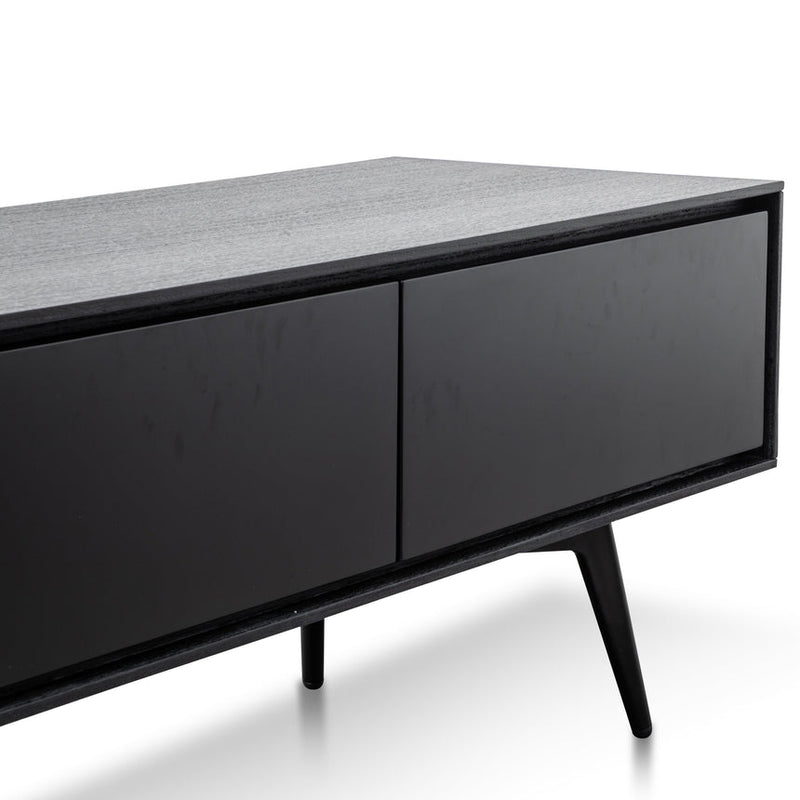 TV Unit With Black Matte Drawers - Black