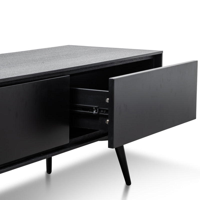 TV Unit With Black Matte Drawers - Black