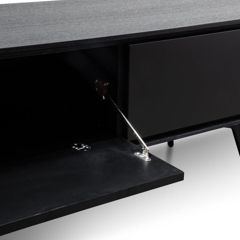 TV Unit With Black Matte Drawers - Black