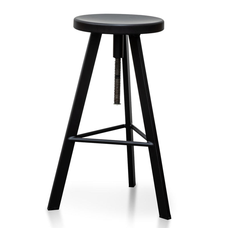 Steel Bar Stool - Black