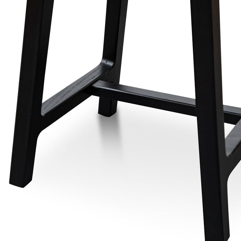 Wooden Low Stool 45cm - Black