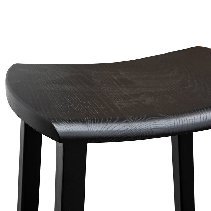 Wooden Bar Stool - Black