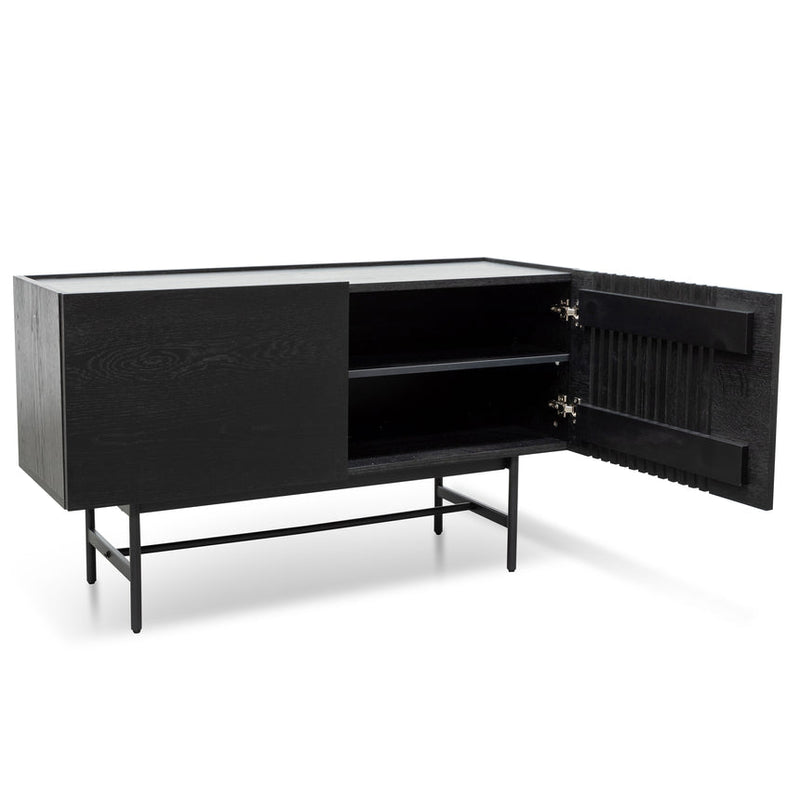 Buffet Unit - Natural with Black Legs