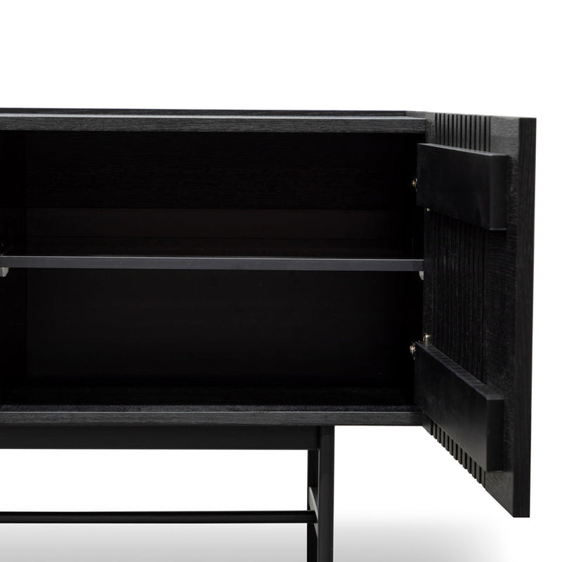 Buffet Unit - Natural with Black Legs