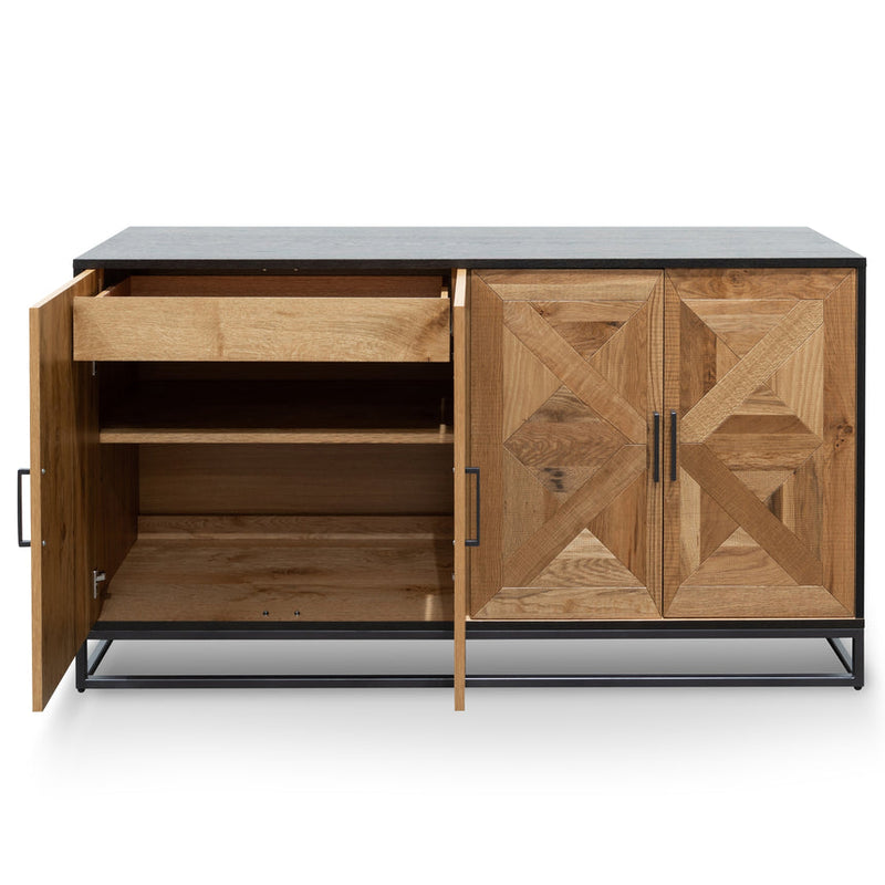 Wide Sideboard - European Knotty Oak and Peppercorn