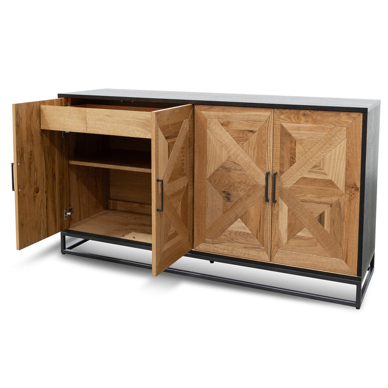 Wide Sideboard - European Knotty Oak and Peppercorn