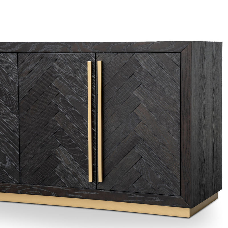 Wide Sideboard - Black and Brass