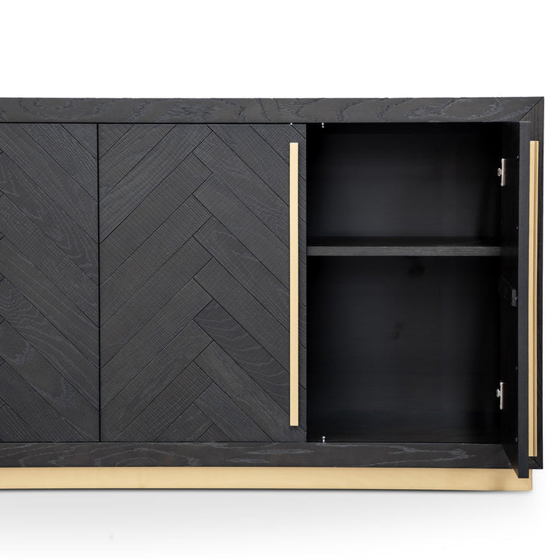 Wide Sideboard - Black and Brass