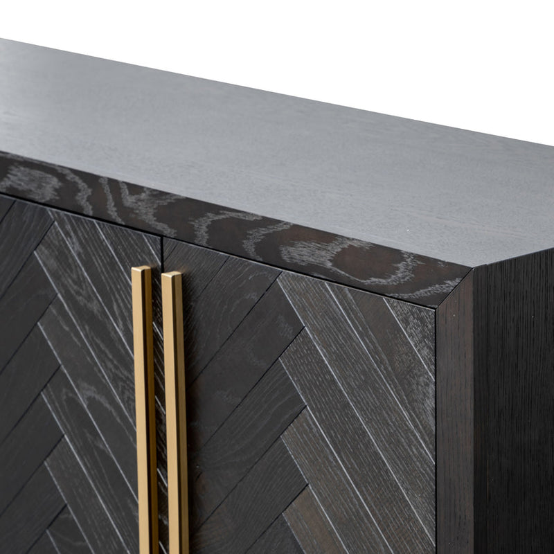 Wide Sideboard - Black and Brass