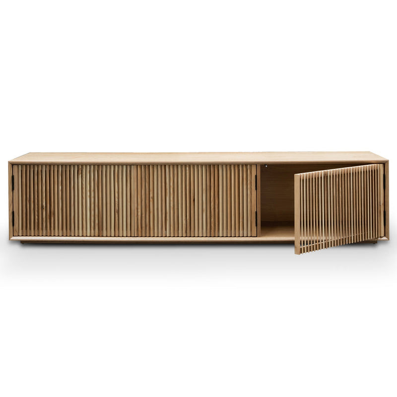 2m Entertainment TV Unit - Natural Ash Veneer