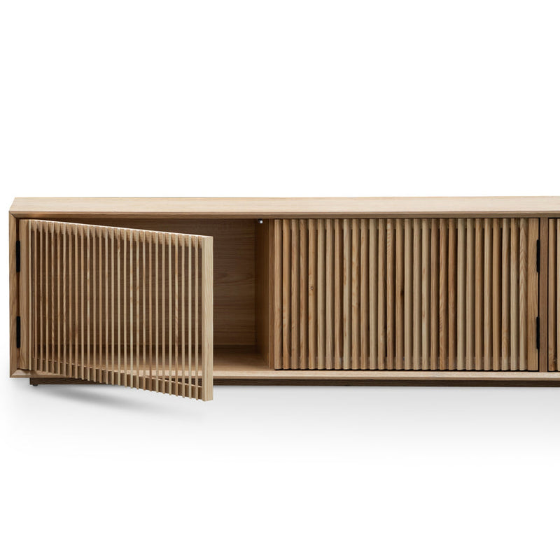 2m Entertainment TV Unit - Natural Ash Veneer