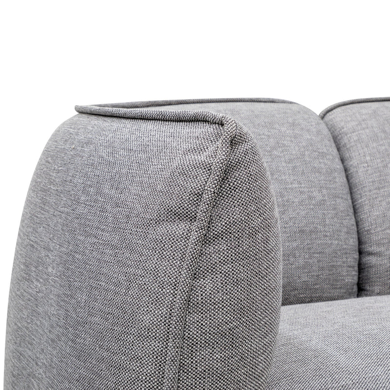 3 Seater Fabric Sofa- Light Texture Grey