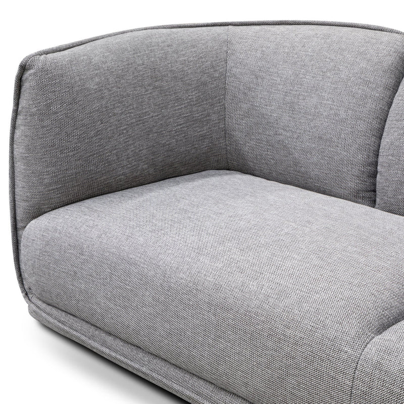 3 Seater Fabric Sofa- Light Texture Grey