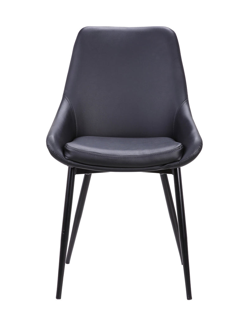 Dining Chair - Black PU (Set of 2)