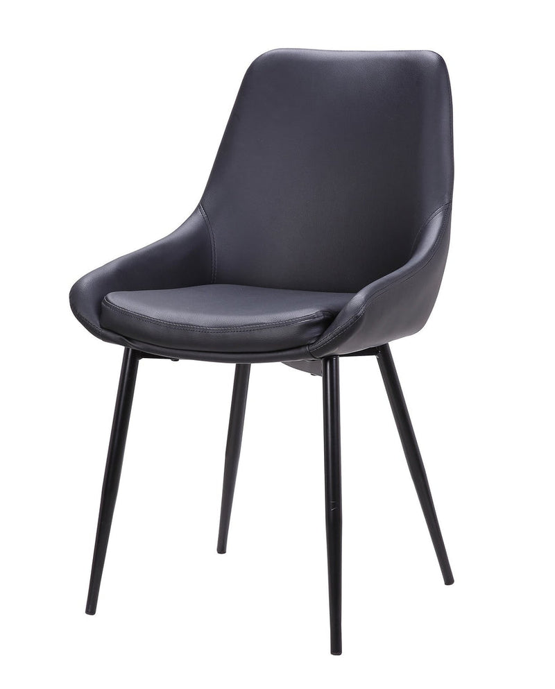 Dining Chair - Black PU (Set of 2)