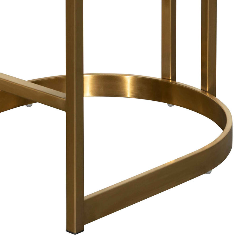 Indigo Velvet Bar Stool - Golden Base