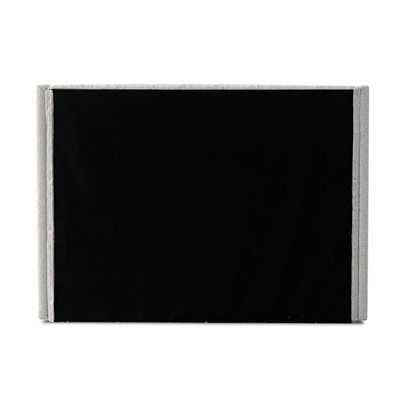 Queen Bed Frame - Wide Base in Charcoal Velvet