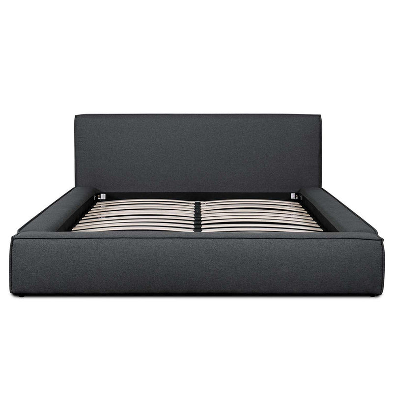 King Sized Bed Frame - Pepper Boucle