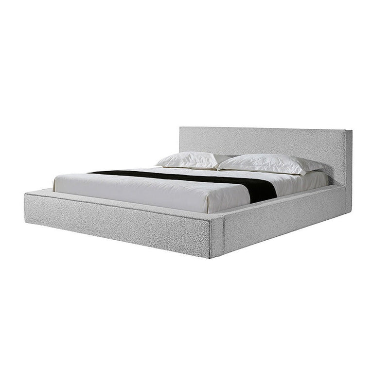 King Bed Frame - Pearl Grey Fabric