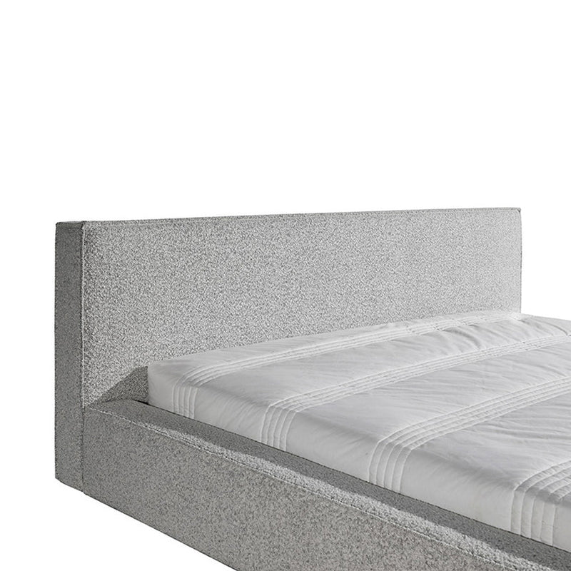 King Sized Bed Frame - Pepper Boucle