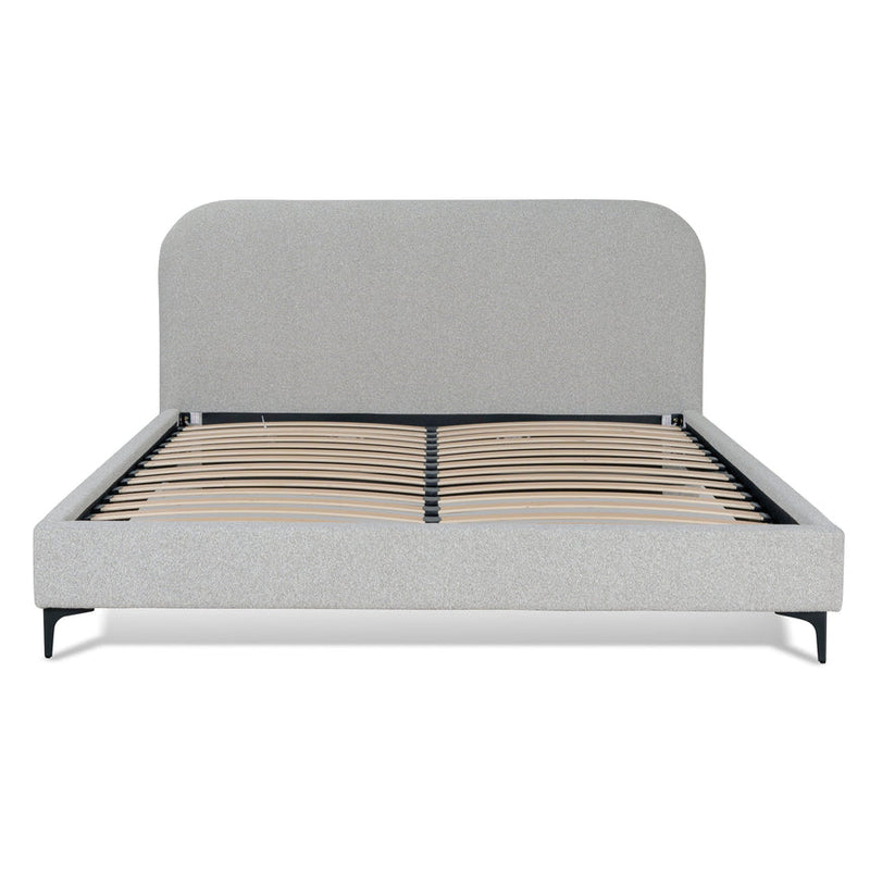 King Bed Frame - Cream White