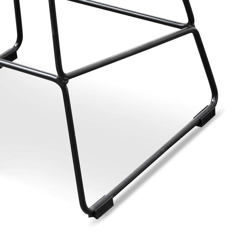 65cm Bar Stool - Black Seat With Black Frame