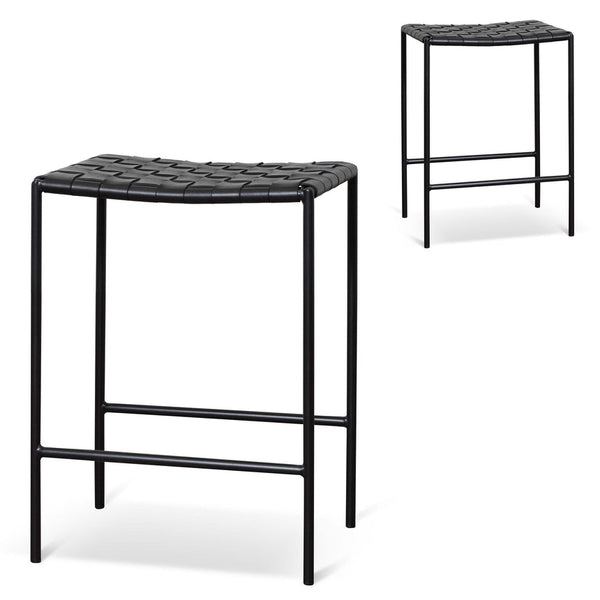 Bar stool - Black (Set of 2)