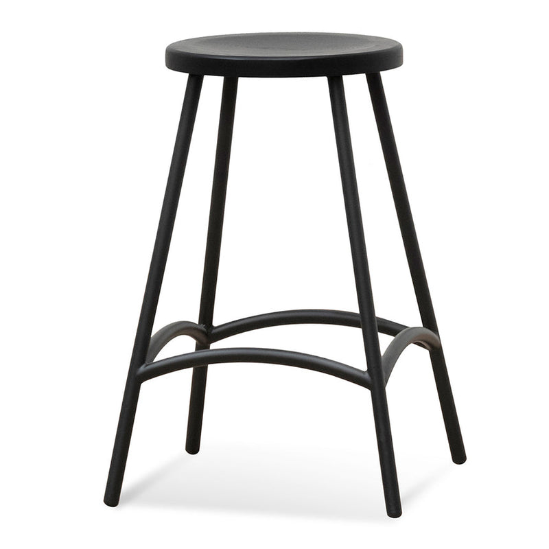 65cm Barstool - Full Black