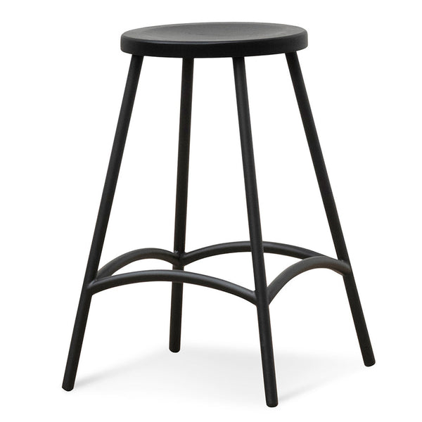 65cm Barstool - Full Black