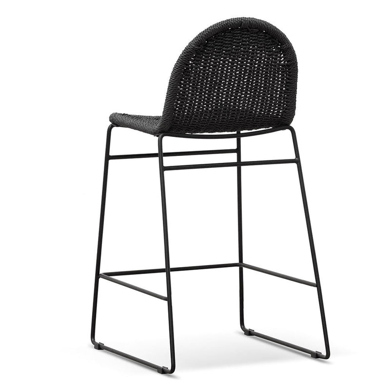 65cm Barstool - Full Black (Set of 2)