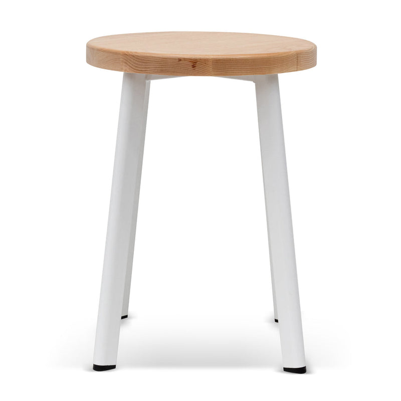 46cm Wooden Seat Low Stool - Full Black (Set of 2)