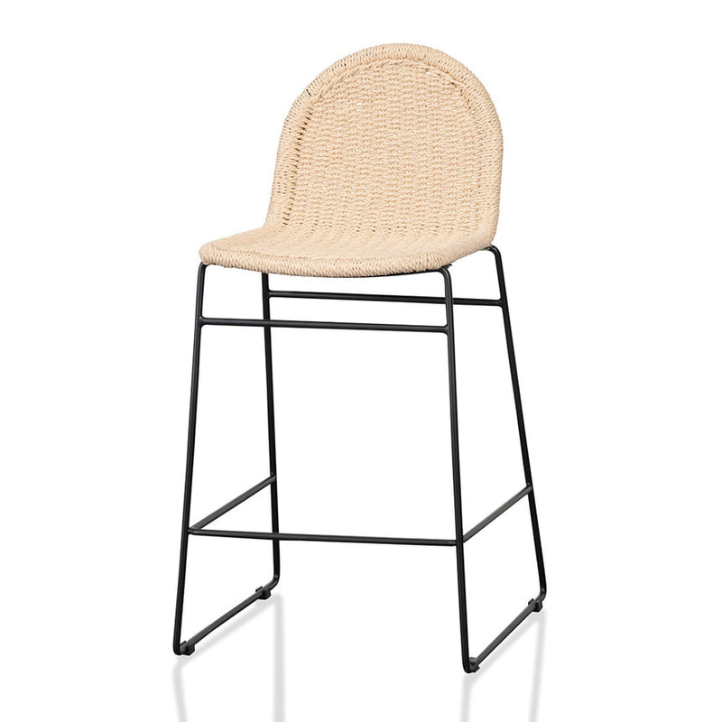 65cm Rattan Barstool - Natural Seat (Set of 2)