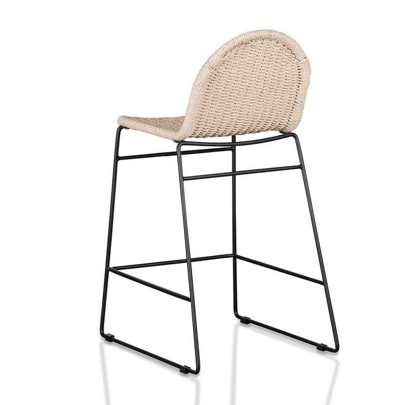 65cm Rattan Barstool - Natural Seat (Set of 2)