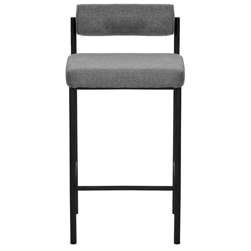 65cm Fabric Bar Stool - Brown (Set of 2)