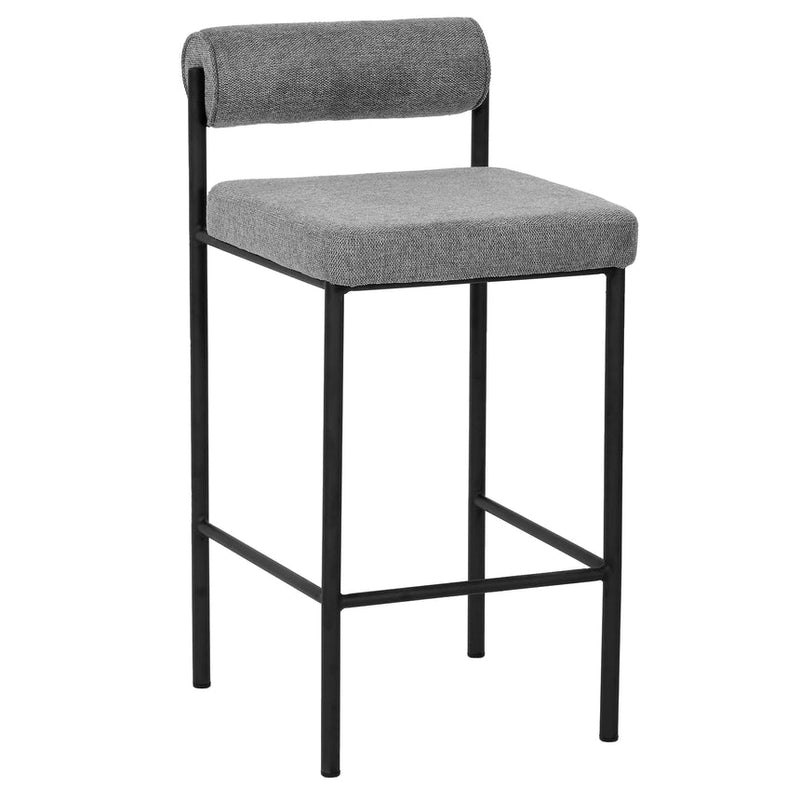 65cm Bar Stool - Black Boucle (Set of 2)