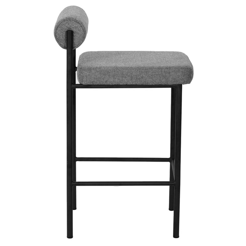 65cm Fabric Bar Stool - Brown (Set of 2)