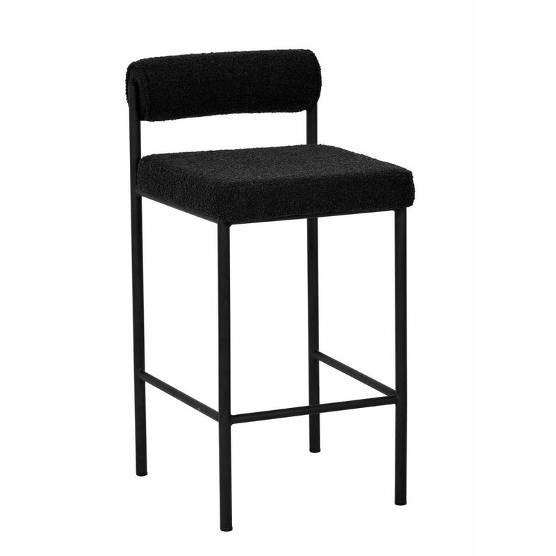 65cm Bar Stool - Black Boucle (Set of 2)