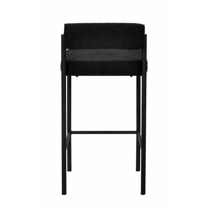 65cm Bar Stool - Black Boucle (Set of 2)