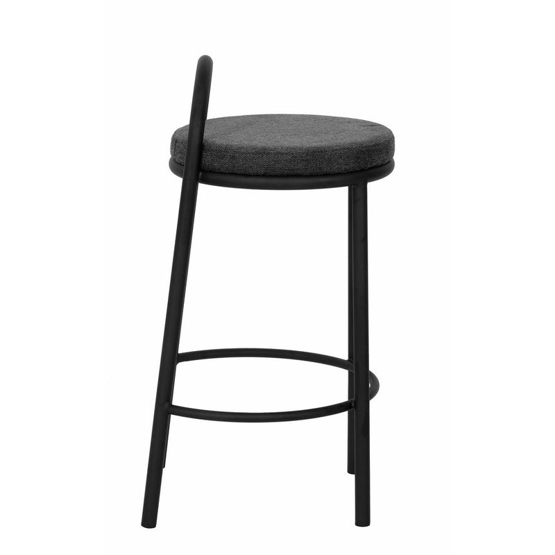 63cm Fabric Bar Stool - Charcoal Grey (Set of 2)