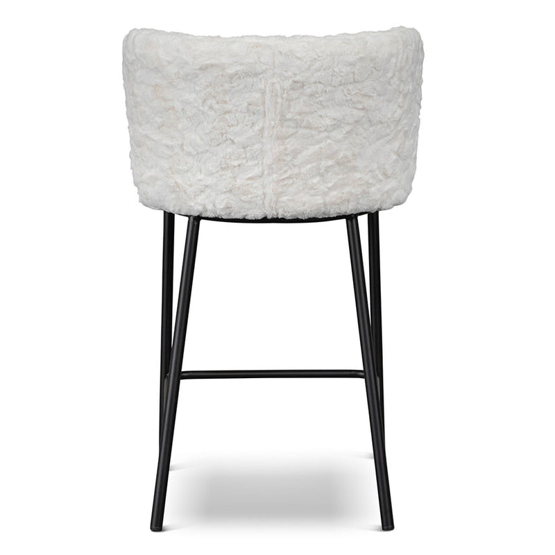 65cm Fabric Bar Stool - White Rabbit (Set of 2)