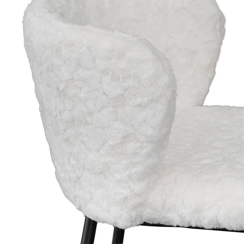 65cm Fabric Bar Stool - White Rabbit (Set of 2)