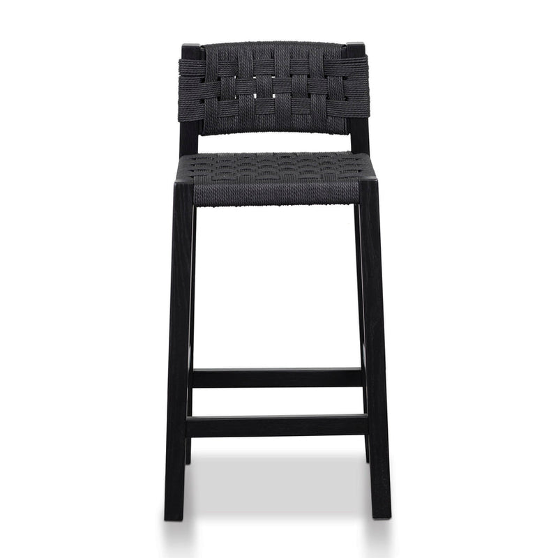 Rattan Bar Stool - Black