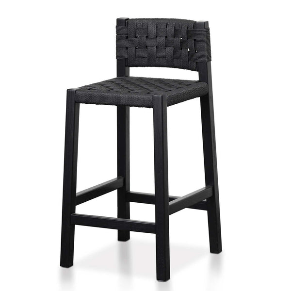 Rattan Bar Stool - Black