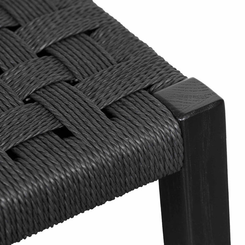 Rattan Bar Stool - Black