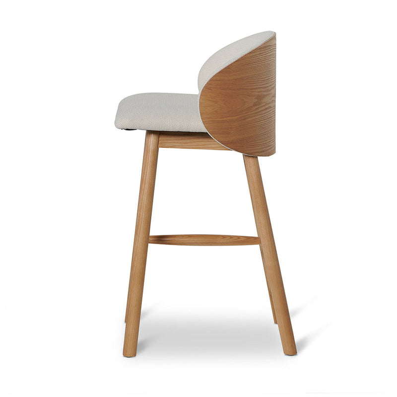 65cm Natural Bar Stool - Beige