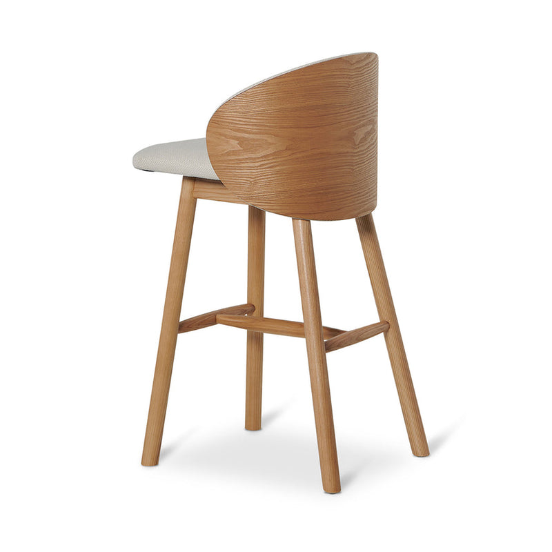 65cm Natural Bar Stool - Beige